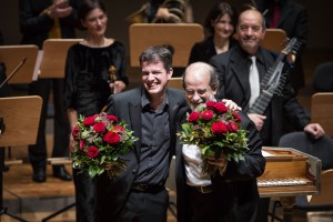 Philipp Jaroussky (links) und Dirigent Andrea Marcon. (Foto: Pascal Rest/KOnzerthaus Dortmund)